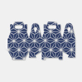 Japanse wagen asanoha geometrisch blauw wit bedankdoosjes (Uitgevouwen)