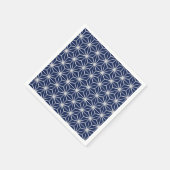 Japanse wagen asanoha geometrisch blauw wit servet (Hoek)