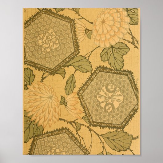  Japanse Wall Art Flowers Poster (Voorkant)