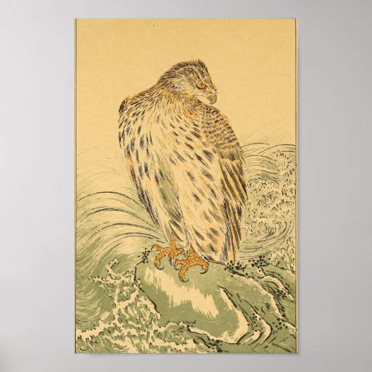  Japanse Wall Art Hawk Poster (Voorkant)