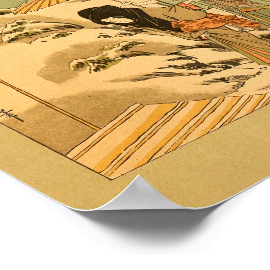  Japanse Wall Art Woman Poster (Hoek)