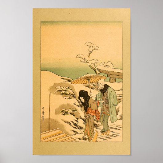  Japanse Wall Art Woman Poster (Voorkant)