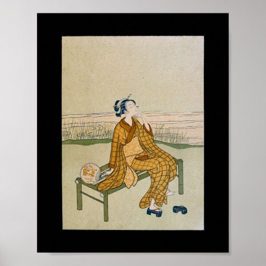  Japanse Wall Art Woman Poster (Voorkant)