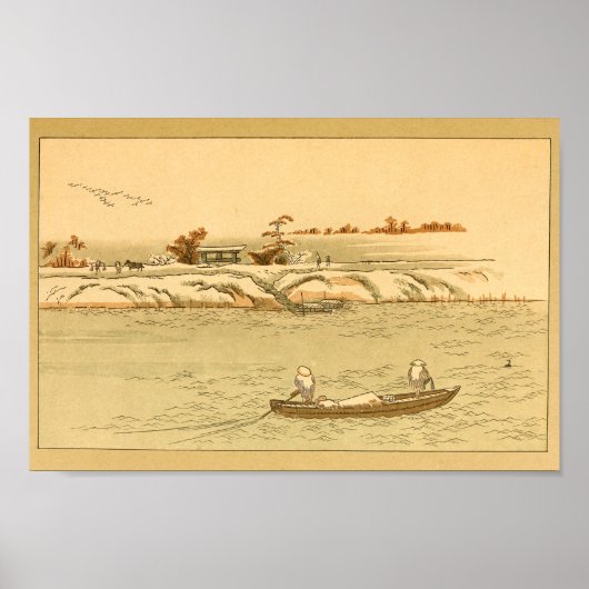  Japanse wandtekenboot Poster (Voorkant)