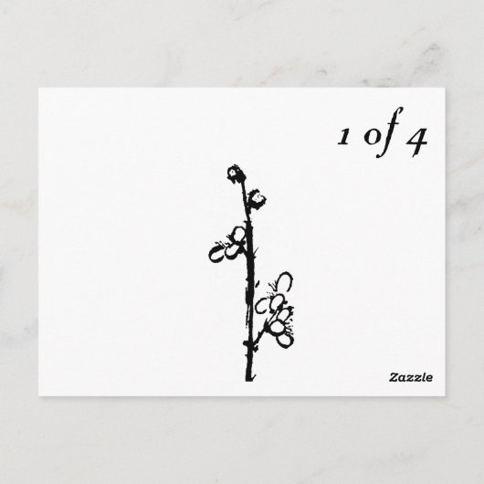 Japanse Warrior Briefkaart (Achterkant)