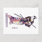 Japanse Warrior Briefkaart (Voorkant)