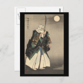 Japanse Warrior Painting. Circa 1922 Briefkaart (Voorkant / Achterkant)