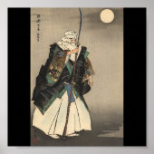 Japanse Warrior Painting. Circa 1922 Poster (Voorkant)