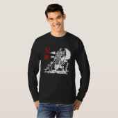 Japanse Warrior Samurai Ninja Kanji Design T-shirt (Voorkant volledig)