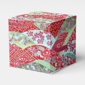 Japanse Washi Art Rode Bloemen Origami Box Bedankdoosjes (Voorkant Zijde)