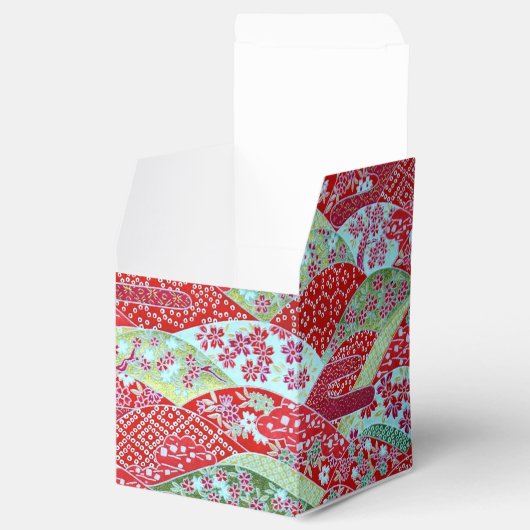 Japanse Washi Art Rode Bloemen Origami Box Bedankdoosjes (Geopend)