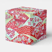 Japanse Washi Art Rode Bloemen Origami Box Bedankdoosjes (Achterkant)