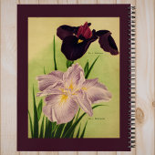 Japanse Wateriris Vintage Botanische Monogram Notitieboek