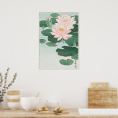 Japanse waterlat door Ohara Koson Poster (Keuken)