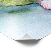 Japanse waterlelies en lotusbloemen foto afdruk (Hoek)