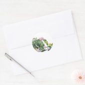 Japanse waterlelies en lotusbloemen ronde sticker (Envelop)