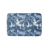 Japanse watertuin in een blauw wit porselein badmat (Voorkant)