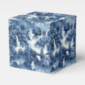 Japanse watertuin in een blauw wit porselein bedankdoosjes (Voorkant Zijde)