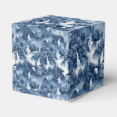 Japanse watertuin in een blauw wit porselein bedankdoosjes (Achterkant)