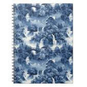 Japanse watertuin in een blauw wit porselein notitieboek (Voorkant)