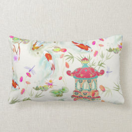 Japanse watertuin op Ivory Pillow Kussen