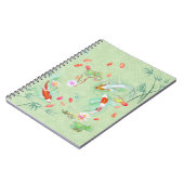 Japanse watertuin op lichtgroen Notitieboek (Linkerzijde)
