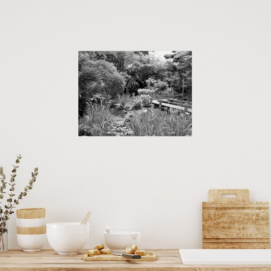 Japanse watertuin poster (Keuken)