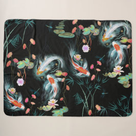 Japanse watertuin Sherpa Blanket Deken