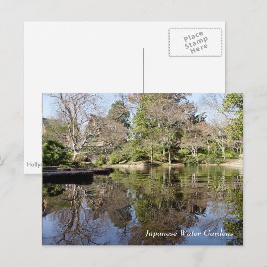 Japanse watertuinen, Fort Worth Texas Briefkaart (Voorkant / Achterkant)