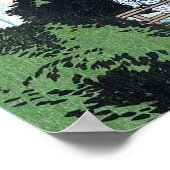 Japanse waterval  kunst poster (Hoek)