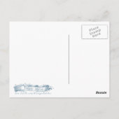 Japanse watervalillustratie briefkaart (Achterkant)