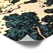 Japanse watervalillustratie poster (Hoek)