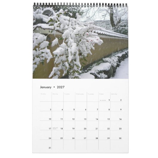 Japanse watervallen kalender (Jan 2027)