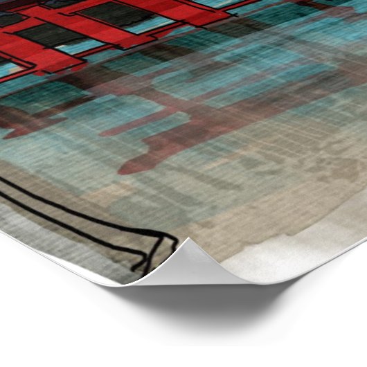 Japanse Waterverf 2 Poster (Hoek)