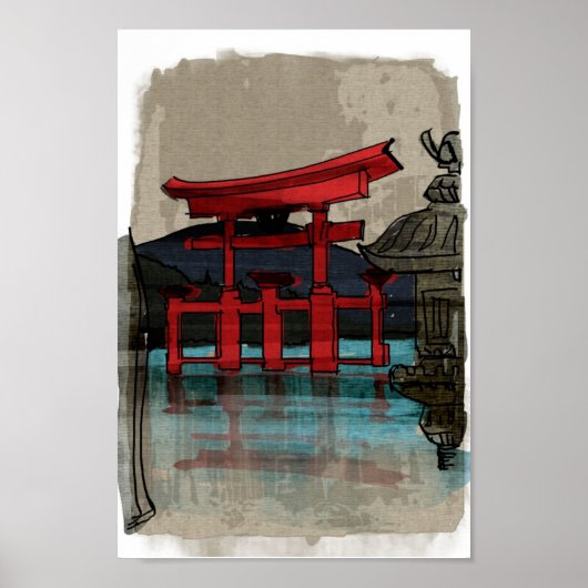 Japanse Waterverf 2 Poster (Voorkant)