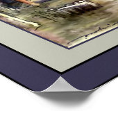 Japanse Waterverf ~ "A Tranquil Waterway" ~ 1901 ~ Poster (Hoek)