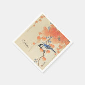 Japanse Waterverf  afdrukken met vogel Servet (Hoek)