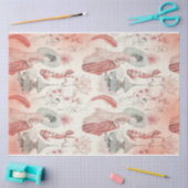 Japanse Waterverf Art Girl en Koi Fish Tissuepapier (Craft)