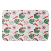 Japanse Waterverf Art Koi Fish Lotus Lily Pad Badmat (Voorkant)