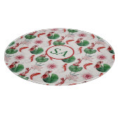 Japanse Waterverf Art Koi Fish Lotus Lily Pad Snijplank (Hoek)