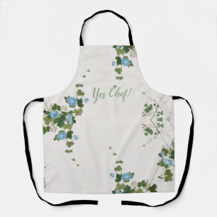 Japanse Waterverf — Botanische Floral Blue Schort