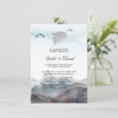 Japanse Waterverf bruiloft Kaart (Staand voorkant)