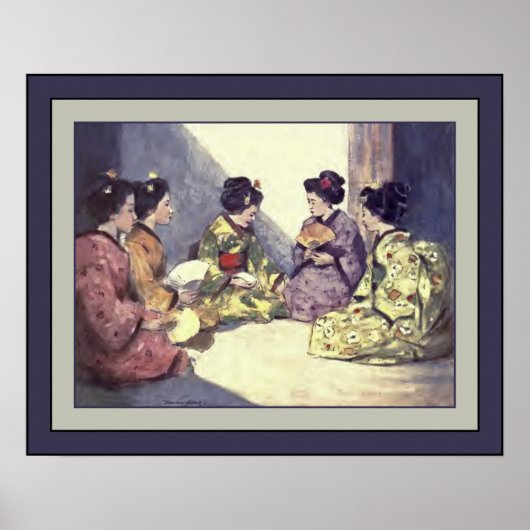 Japanse Waterverf ~ "Butterflies" ~ 1901 ~ Poster (Voorkant)