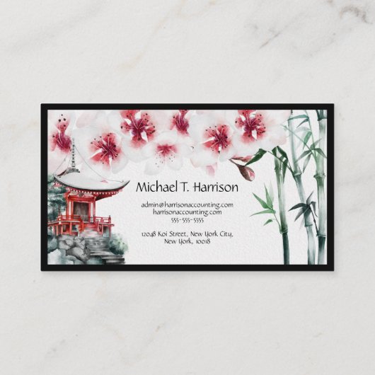 Japanse Waterverf Visitekaartje (Achterkant)