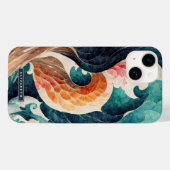 Japanse Wave Draak Schaal Monogram Case-Mate iPhone Case (Achterkant (horizontaal))