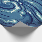 JAPANSE WAVELEN IN BLAUW CADEAUPAPIER (Hoek)