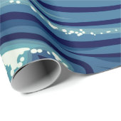 JAPANSE WAVELEN IN BLAUW CADEAUPAPIER (Rol Hoek)
