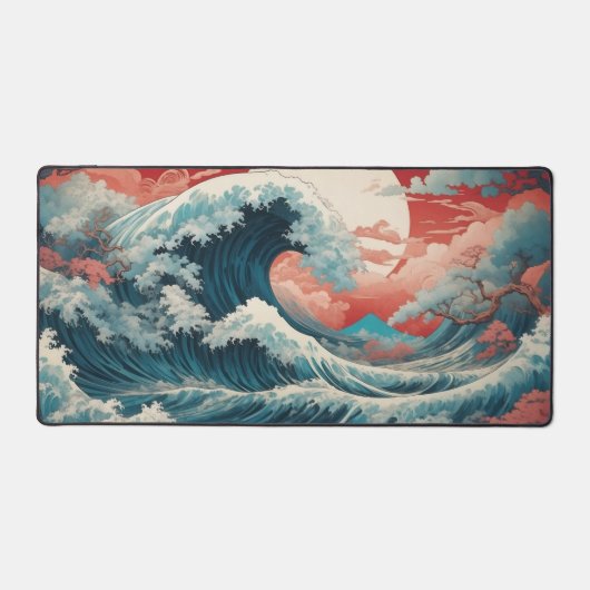 Japanse Waves Desk Mat (Voorkant)