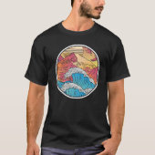 Japanse Waves Kanagawa Wave Mount Fuji Japan Vapo T-shirt (Voorkant)