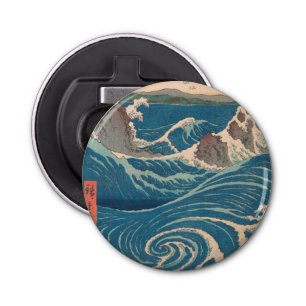 Japanse Waves Naruto Whirlpoolkunstwerk Button Flesopener